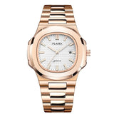 lasanderss.store Blanc/Or Montre Classique pour Homme en Inox