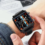 lasanderss.store Montre mécanique Style carrée pour hommes