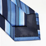 Cravates à Rayures Bleu pour Homme, 8cm
