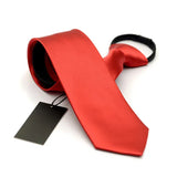 Cravate Mince Élégante 7cm - Fermeture Éclair, Idéale Pour Toutes Occasions