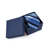 Cravates à Rayures Bleu pour Homme, 8cm