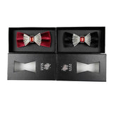 Noeud papillon velours avec strass rubis