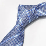 Cravate Jacquard Rayée Bleu pour Homme