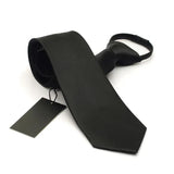 Cravate Mince Élégante 7cm - Fermeture Éclair, Idéale Pour Toutes Occasions