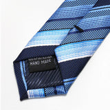 Cravates à Rayures Bleu pour Homme, 8cm