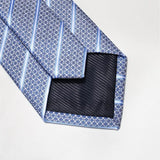 Cravate Jacquard Rayée Bleu pour Homme