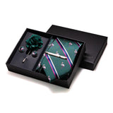 Cravate broche poche boutons de manchette ensemble élégant