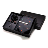 Cravate Bleu broche poche boutons de manchette ensemble élégant