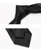 Cravate à Rayure Noir pour Homme, 7cm