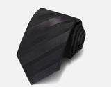Cravate à Rayure Noir pour Homme, 7cm