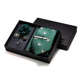 Cravate broche poche boutons de manchette ensemble élégant