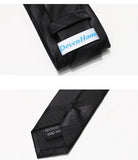 Cravate à Rayure Noir pour Homme, 7cm