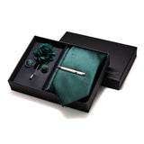 Cravate broche poche boutons de manchette ensemble élégant