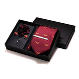 Cravate broche poche boutons de manchette ensemble élégant