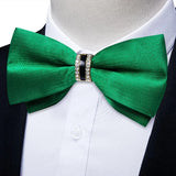 Noeud papillon pré-noué assortie pochette & boutons de manchette