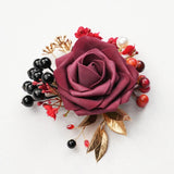 Boutonnière Rouge Veste Homme - Broche Fleur Élégante Mariage – | lasanderss.store
