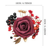 Boutonnière Rouge Veste Homme - Broche Fleur Élégante Mariage – | lasanderss.store
