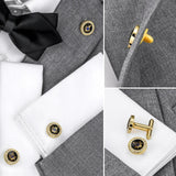 Boutons de manchette pince cravate, symbole de boussole carré – Accessoires | lasanderss.store