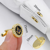 Boutons de manchette pince cravate, symbole de boussole carré – Accessoires | lasanderss.store