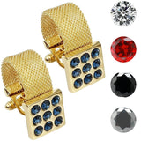Boutons Manchette Cristal Homme - Cuivre Carré Tendance 17mm – Accessoires | lasanderss.store