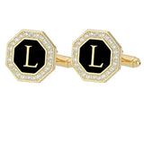 Boutons Manchette Strass Lettre Personnalisée - Alliage Zinc Femme – Accessoires | lasanderss.store