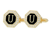 Boutons Manchette Strass Lettre Personnalisée - Alliage Zinc Femme – Accessoires | lasanderss.store