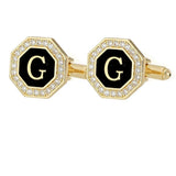 Boutons Manchette Strass Lettre Personnalisée - Alliage Zinc Femme – Accessoires | lasanderss.store