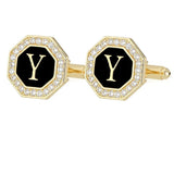 Boutons Manchette Strass Lettre Personnalisée - Alliage Zinc Femme – Accessoires | lasanderss.store