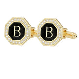 Boutons Manchette Strass Lettre Personnalisée - Alliage Zinc Femme – Accessoires | lasanderss.store
