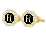 Boutons Manchette Strass Lettre Personnalisée - Alliage Zinc Femme – Accessoires | lasanderss.store