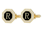 Boutons Manchette Strass Lettre Personnalisée - Alliage Zinc Femme – Accessoires | lasanderss.store