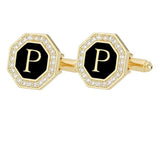 Boutons Manchette Strass Lettre Personnalisée - Alliage Zinc Femme – Accessoires | lasanderss.store