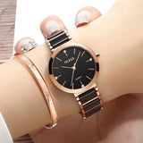 Bracelet en inox - montre céramique avec collier pour femme – | lasanderss.store
