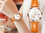 Bracelet - montre mécanique Bracelet cuir et collier pour femme – | lasanderss.store