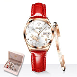 Bracelet - montre mécanique Bracelet cuir et collier pour femme – | lasanderss.store