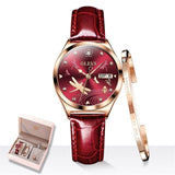 Bracelet - montre mécanique Bracelet cuir et collier pour femme – | lasanderss.store
