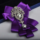 Broche Nœud Papillon Cristal Ruban - Tissu Alliage Zinc Unisexe – Broches | lasanderss.store