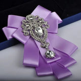 Broche Nœud Papillon Cristal Ruban - Tissu Alliage Zinc Unisexe – Broches | lasanderss.store