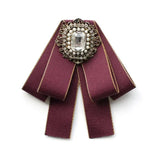 Broche Nœud Papillon Perles Cristal Élégante - Tissu Unisexe – Broches | lasanderss.store