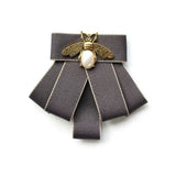 Broche Nœud Papillon Perles Cristal Style Britannique - Tissu Unisexe – Broches | lasanderss.store