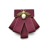 Broche Nœud Papillon Perles Cristal Style Britannique - Tissu Unisexe – Broches | lasanderss.store