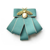 Broche Nœud Papillon Perles Cristal Style Britannique - Tissu Unisexe – Broches | lasanderss.store