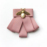 Broche Nœud Papillon Perles Cristal Style Britannique - Tissu Unisexe – Broches | lasanderss.store