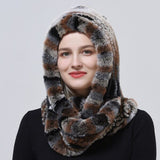 Chapeau à capuche tricoté en fourrure – | lasanderss.store