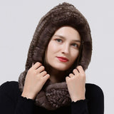 Chapeau à capuche tricoté en fourrure – | lasanderss.store