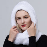 Chapeau à capuche tricoté en fourrure – | lasanderss.store