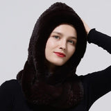 Chapeau à capuche tricoté en fourrure – | lasanderss.store