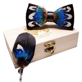 Coffret nœud papillon plumes Gris – Cravate homme | lasanderss.store