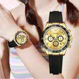 Couple Montres homme et femme assorties, élégantes et modernes – Bracelet silicone affichage lumineux date automatique – | lasanderss.store