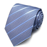 Cravate Jacquard Rayée Bleu Homme - Tissage Premium Élégant – | lasanderss.store